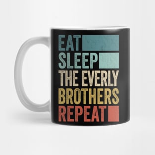 Funny Eat Sleep Everly Name Repeat Retro Vintage Mug